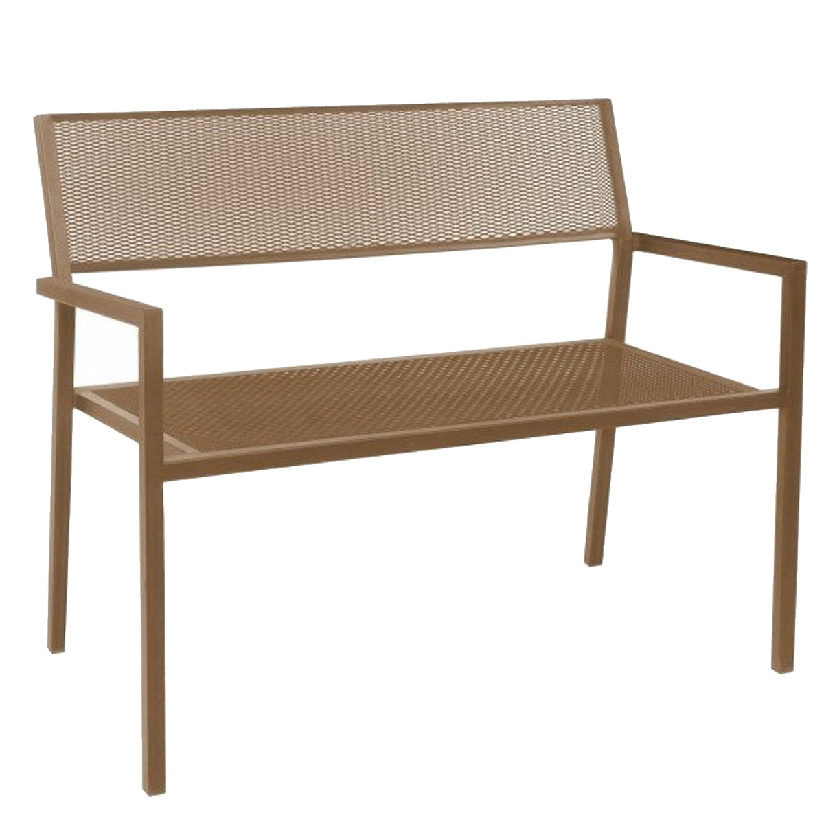 Garden Patio Metal Bench Comfortable Solid Modern Outdoor