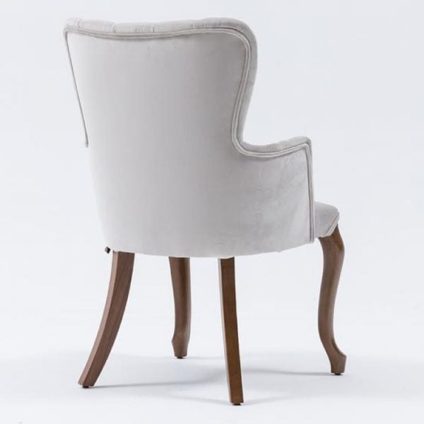 queen anne tufted chair